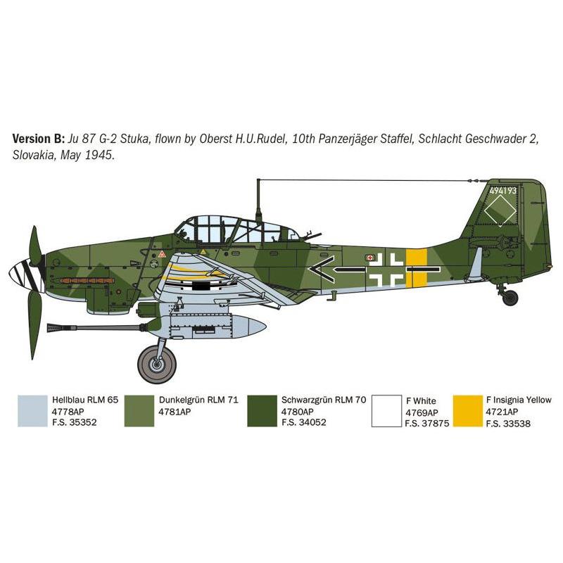 ITALERI 1/72 Junker Ju-87G2 Kanonenvogel