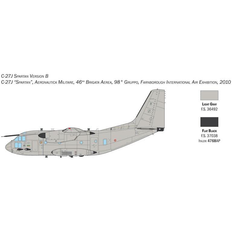 ITALERI 1/72 C-27J/G.222 "Spartan" with Super Decal Sheet