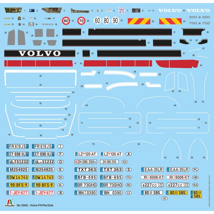 ITALERI 1/24 VOLVO FH Plat Dak