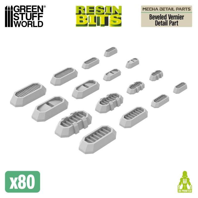 GREEN STUFF WORLD Mecha Detail Parts - Beveled Vernier Detail Parts