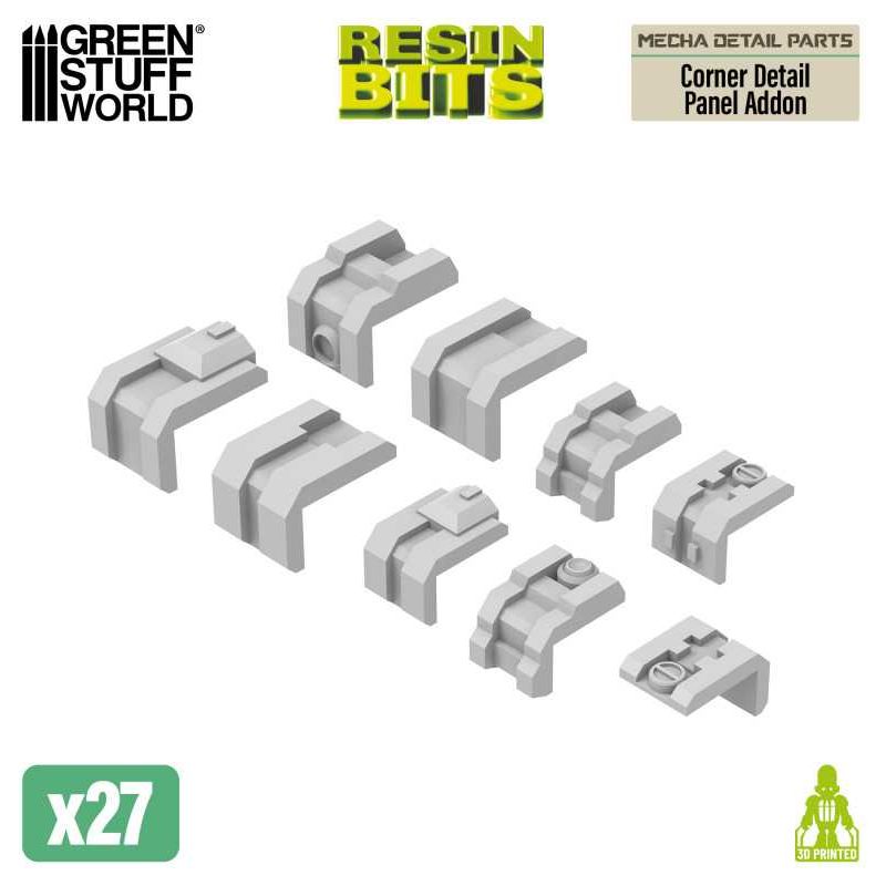 GREEN STUFF WORLD Mecha Detail Parts - Corner Detail Panel Addon