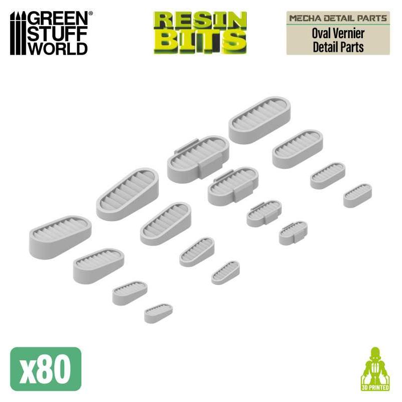 GREEN STUFF WORLD Mecha Detail Parts - Oval Vernier Detail Parts