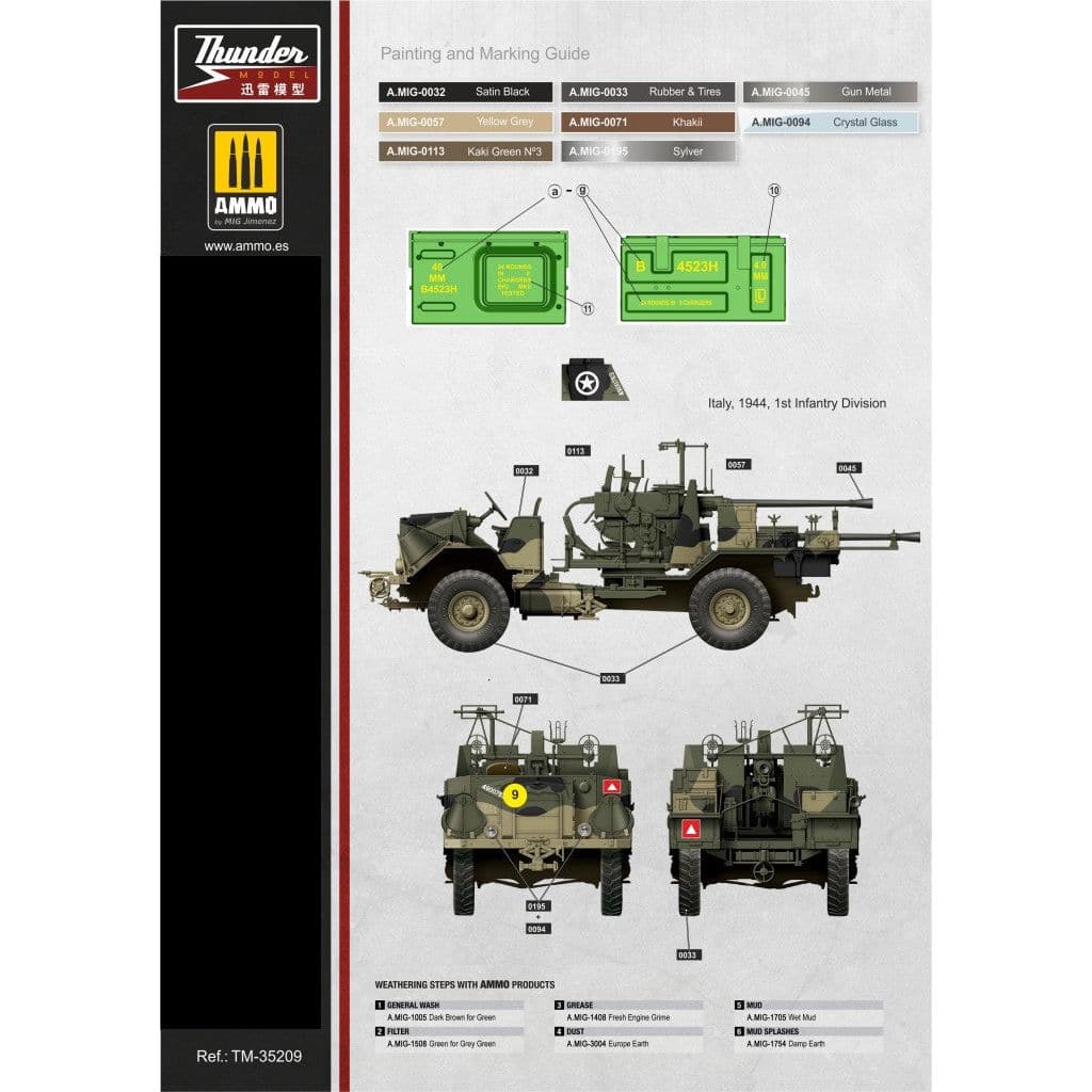 THUNDER 1/35 British Morris Bofors C9/B Gun Truck LATE