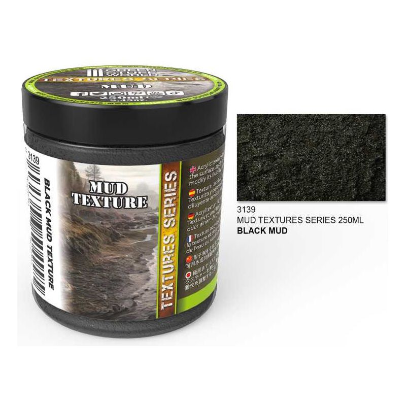 GREEN STUFF WORLD Mud Textures - BLACK MUD 250ml