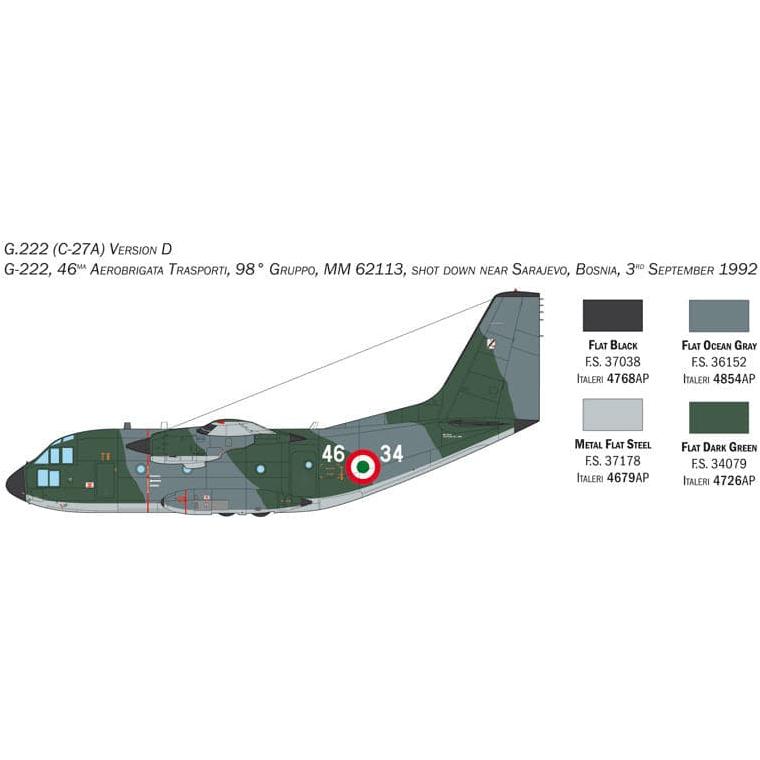 ITALERI 1/72 C-27J/G.222 "Spartan" with Super Decal Sheet