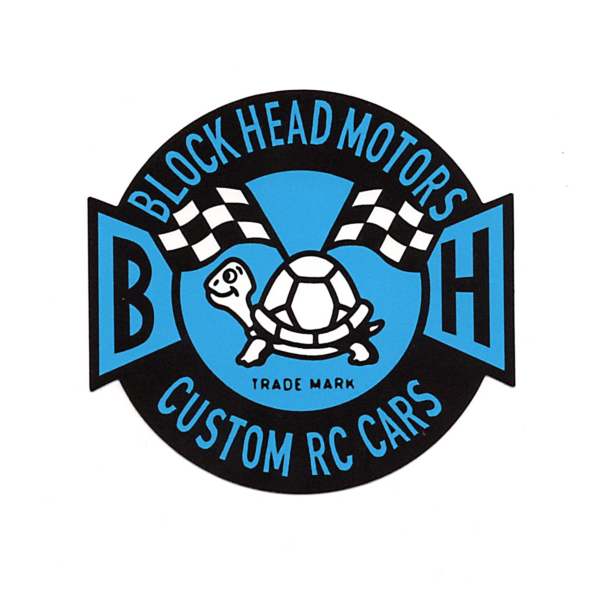 BLOCKHEAD MOTORS Emblem sticker [Blue]