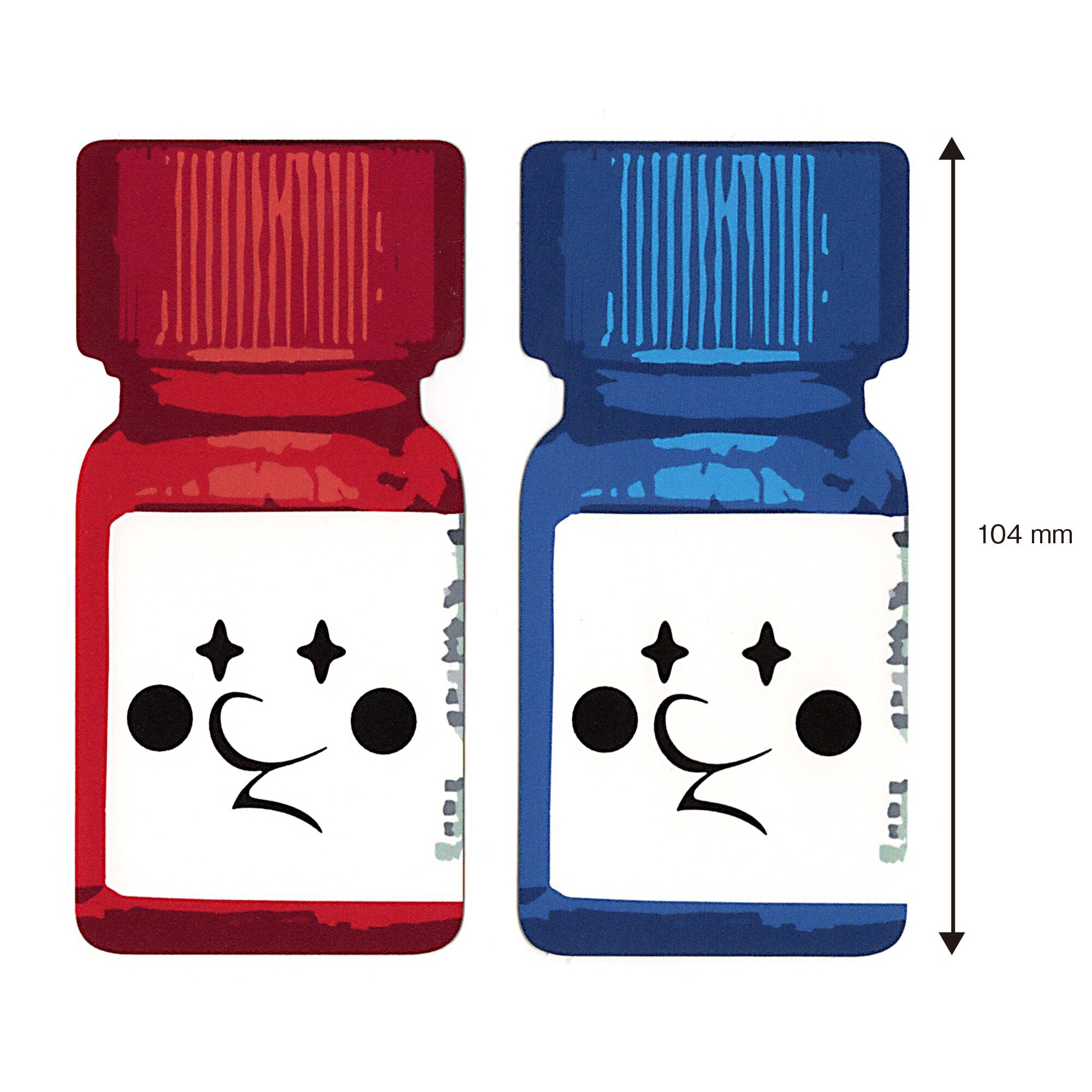 JW Bottle head sticker 2 pieces [Blue / Red]