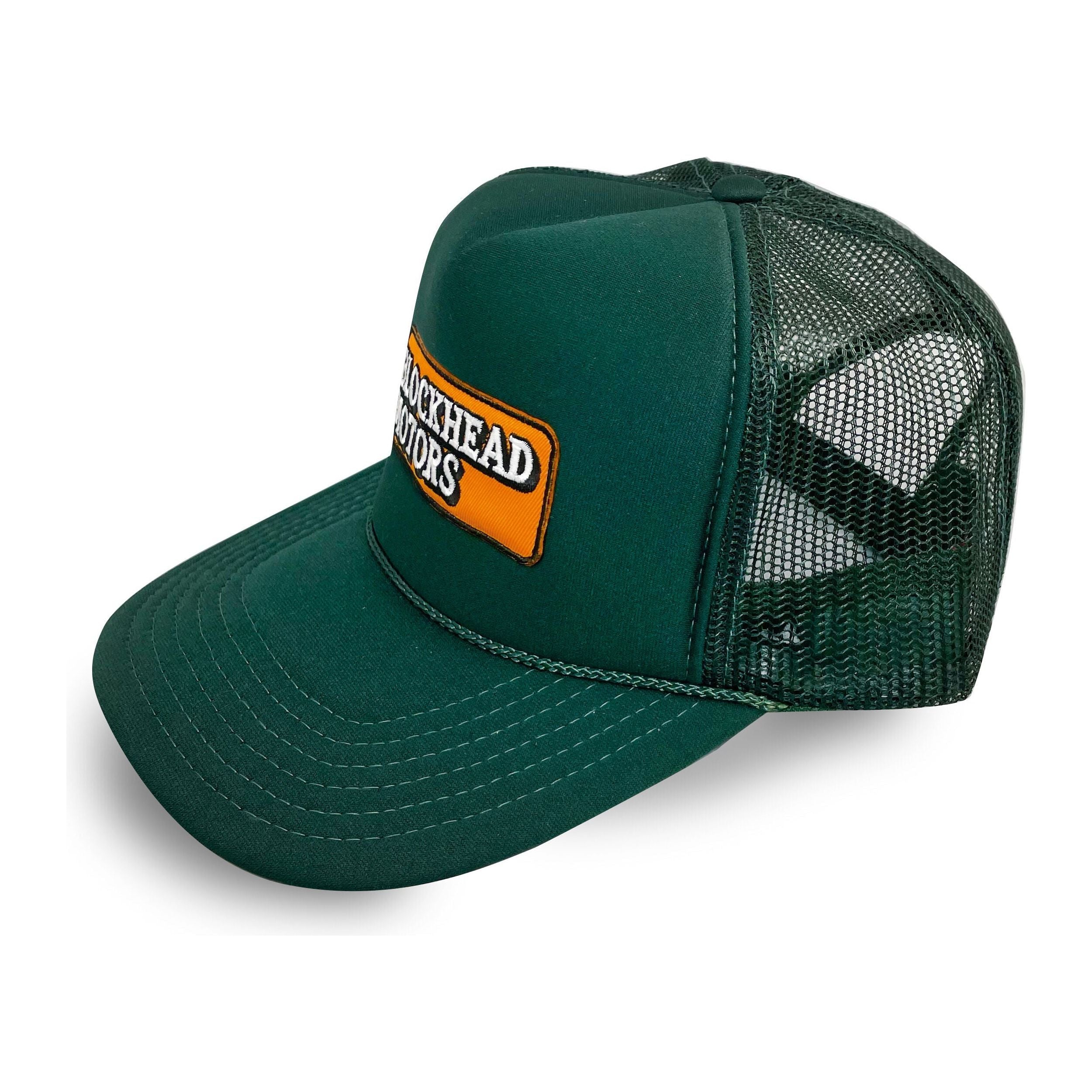 BLOCKHEAD MOTORS Mesh Cap 02/Embroidered Logo [Green]