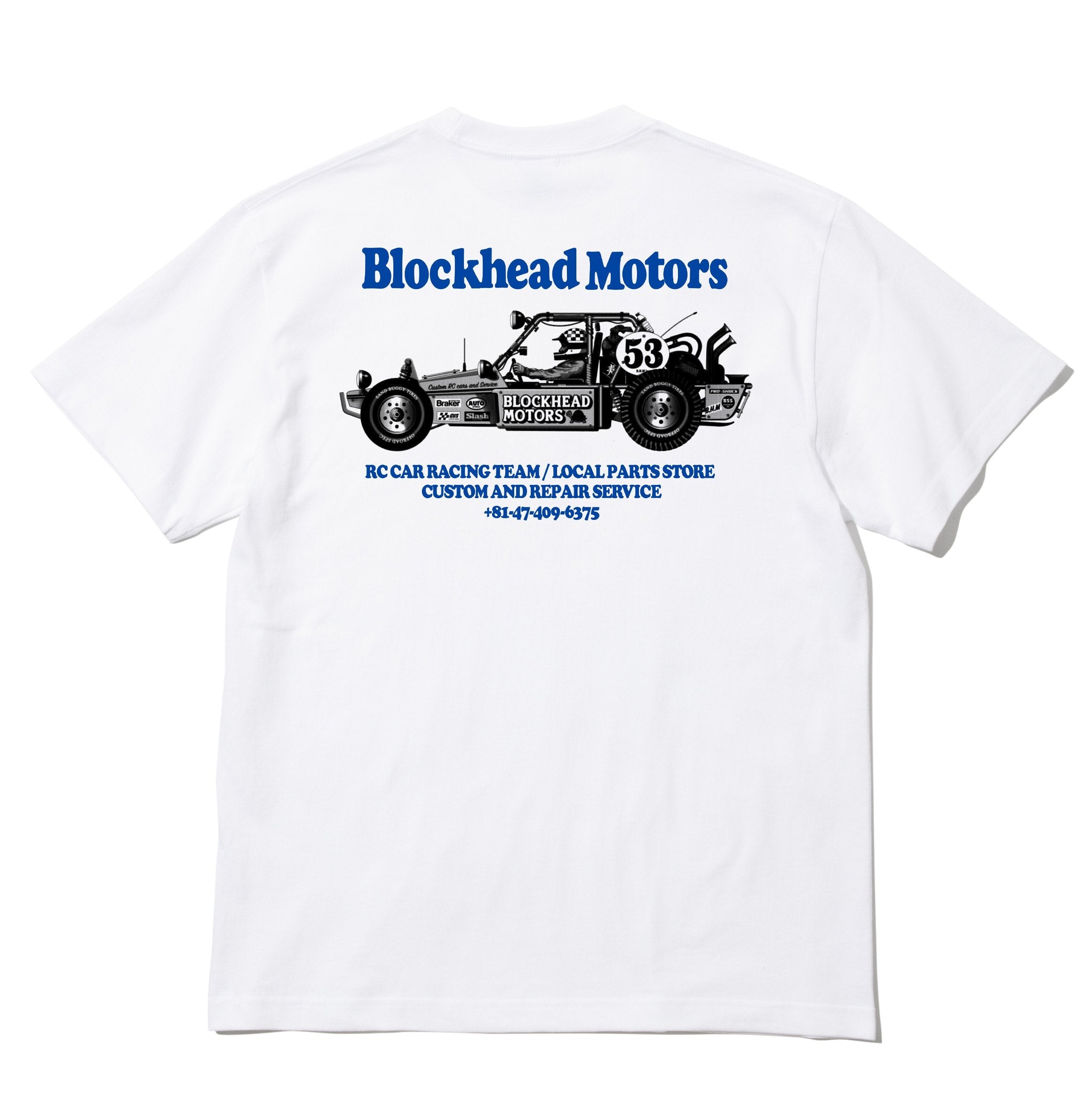 BLOCKHEAD MOTORS Vintage Buggy T-Shirt (White) [XXL]