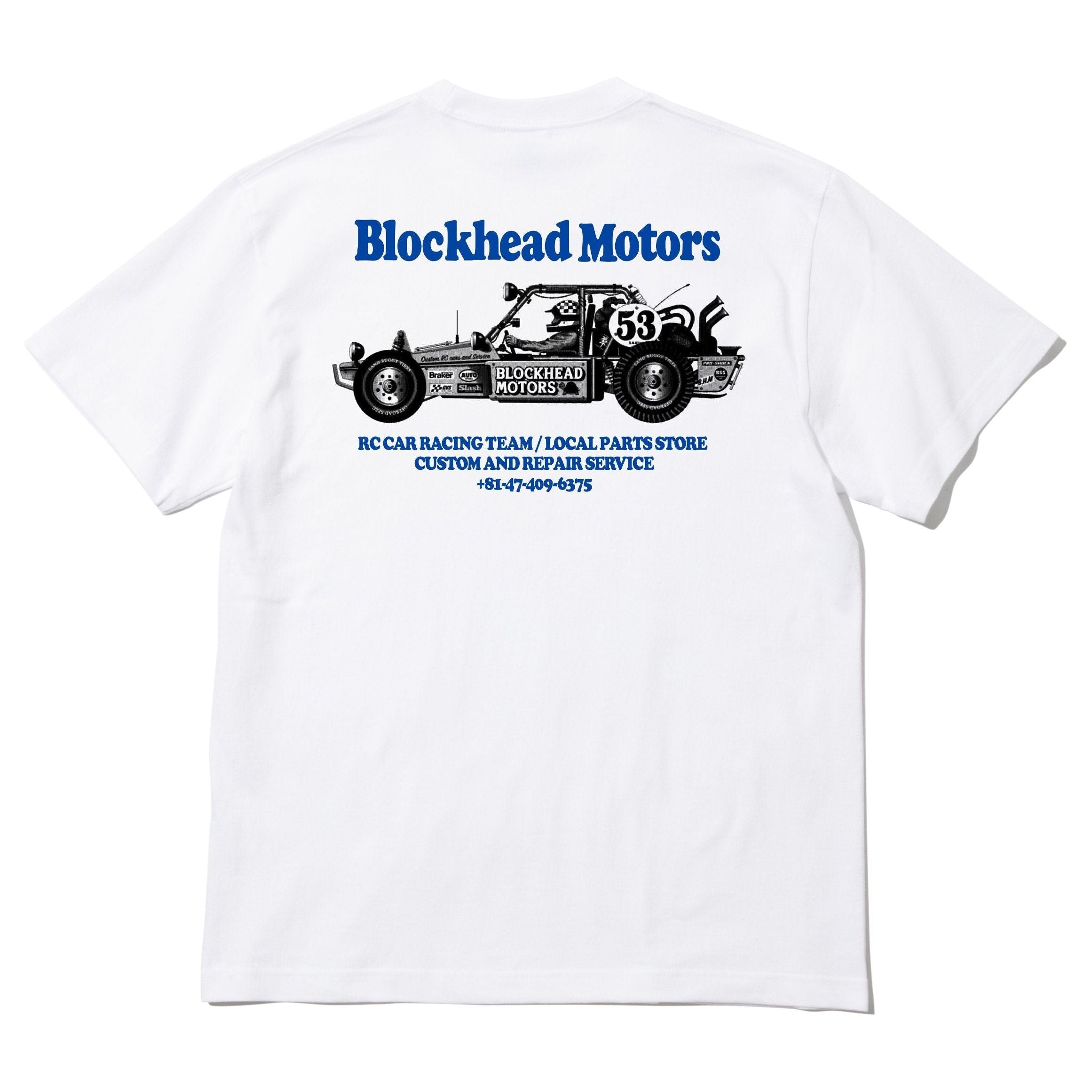 BLOCKHEAD MOTORS Vintage Buggy T-Shirt (White) [XXL]