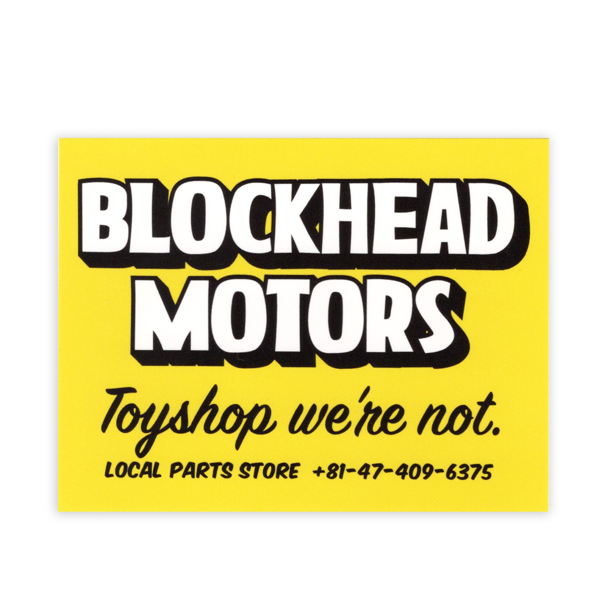 BLOCKHEAD MOTORS SHOP LOGO STICKERS