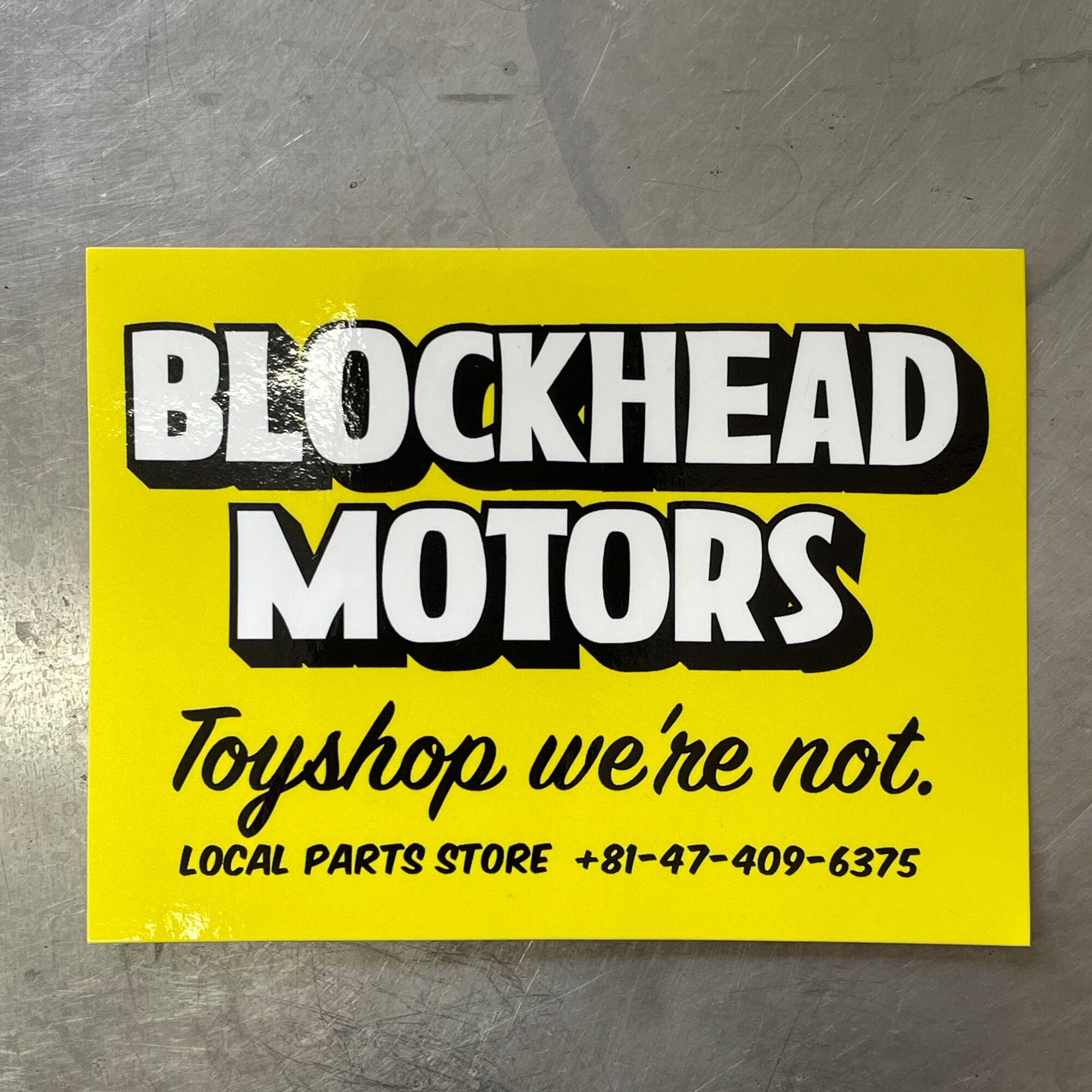 BLOCKHEAD MOTORS SHOP LOGO STICKERS