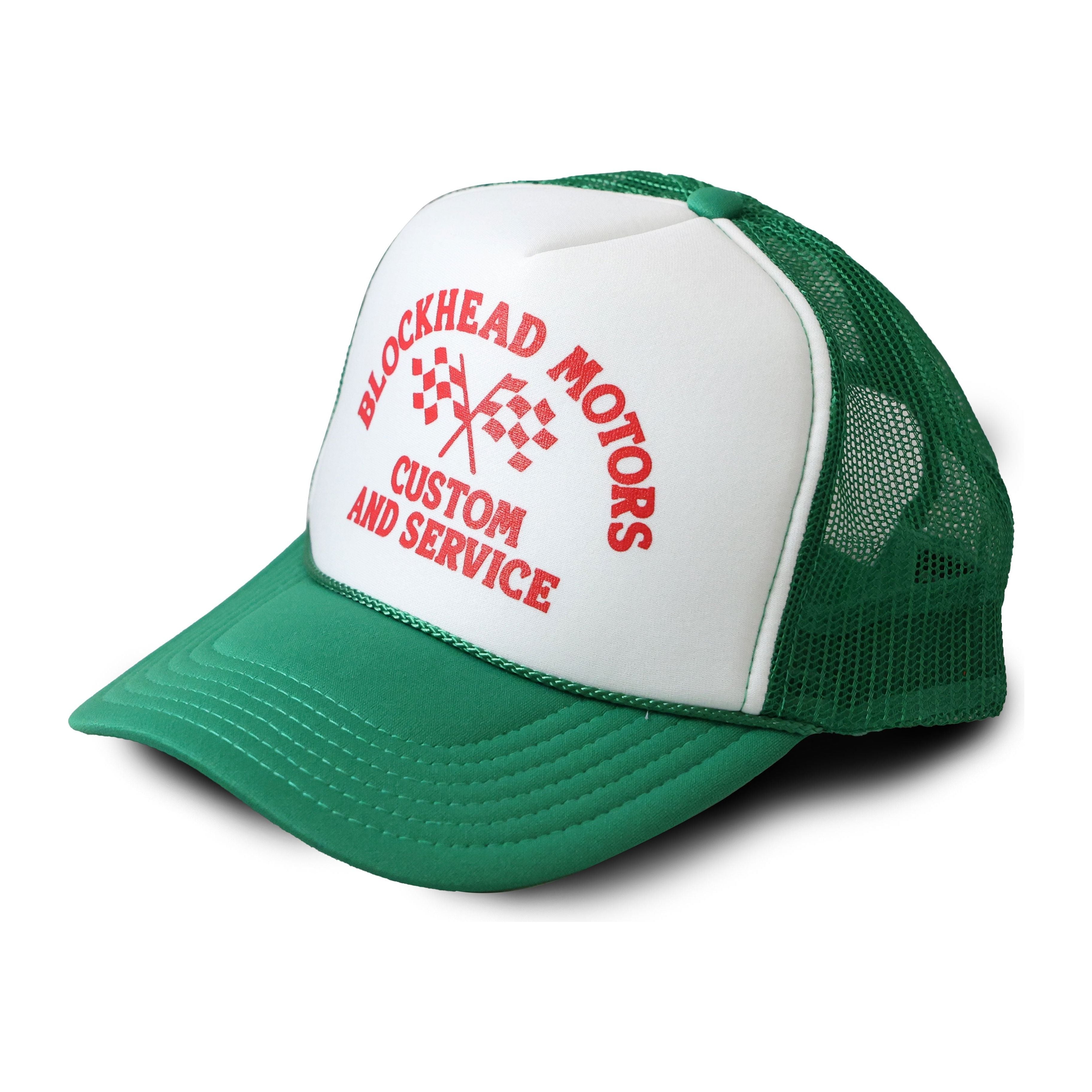 BLOCKHEAD MOTORS Old School Mesh Cap [White x Green]