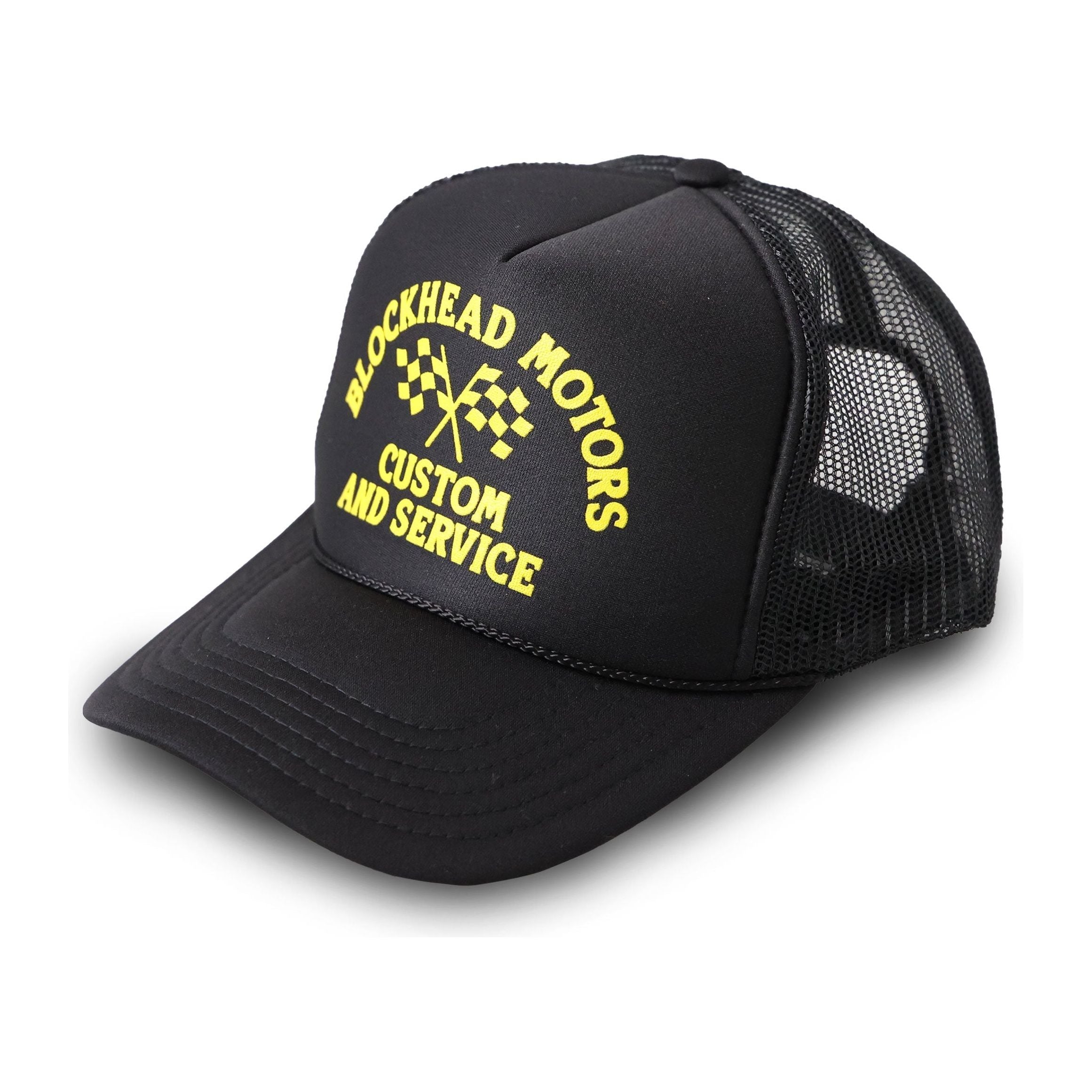 BLOCKHEAD MOTORS Old School Mesh Cap [BLACK]