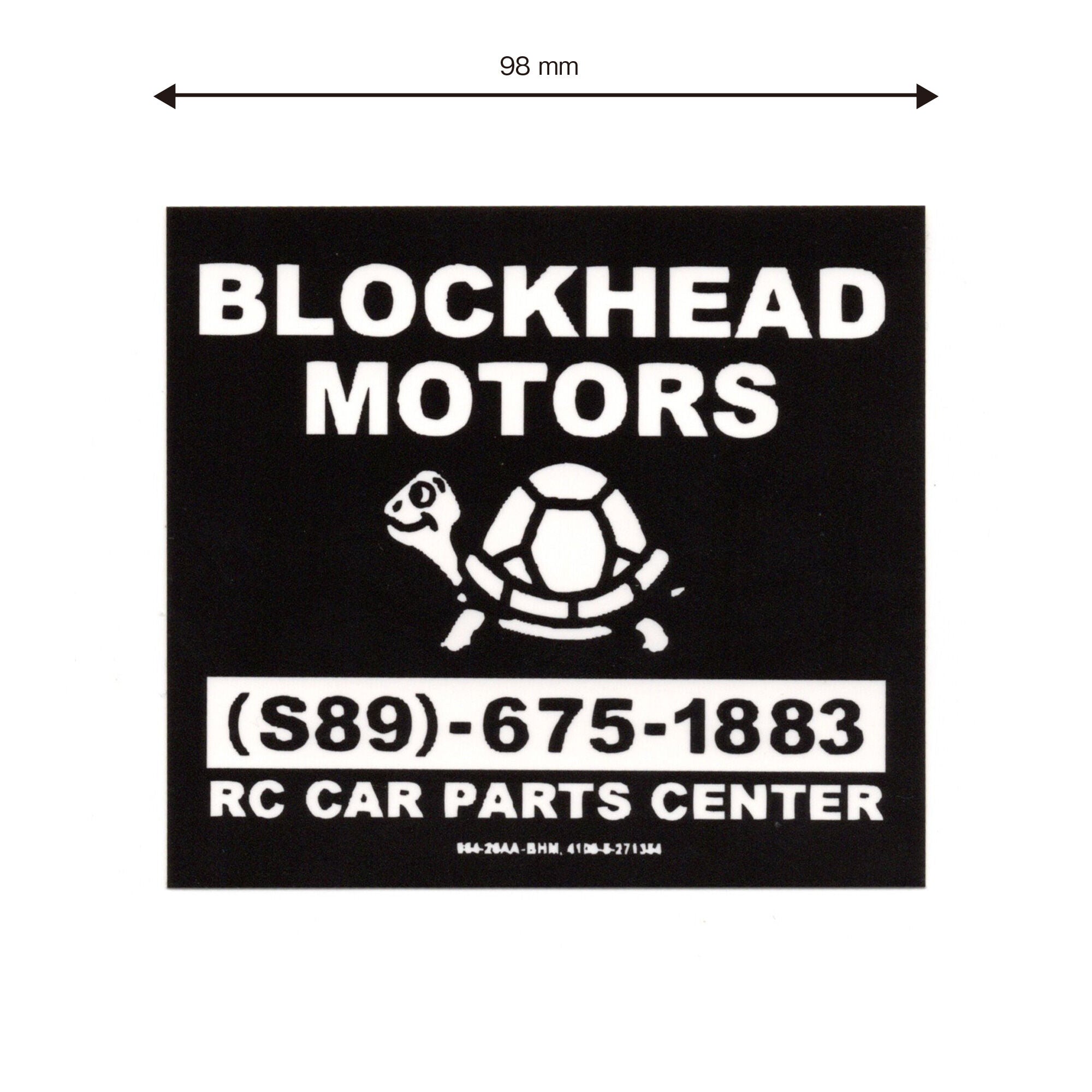 BLOCKHEAD MOTORS Big Label Sticker [Black]