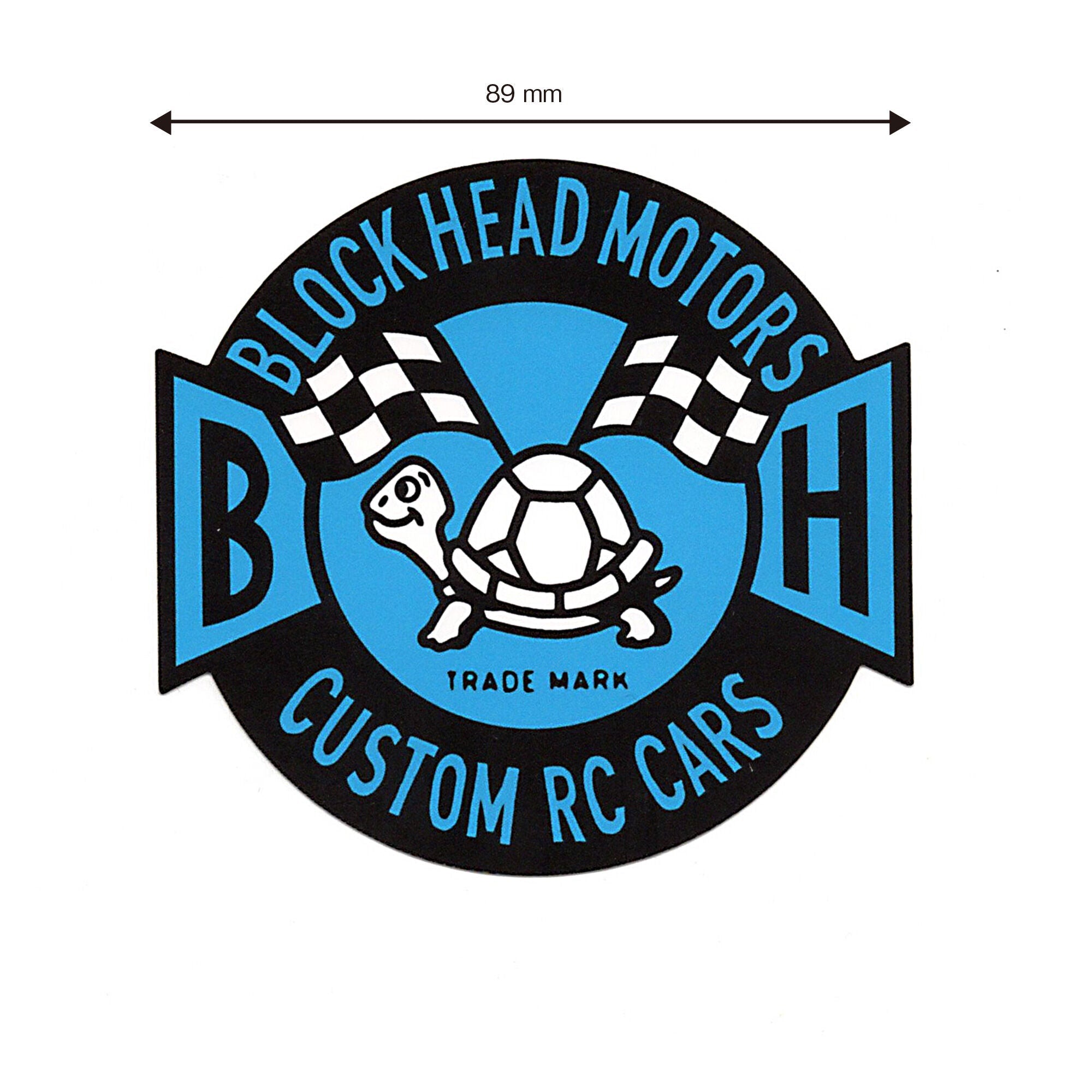 BLOCKHEAD MOTORS Emblem sticker [Blue]