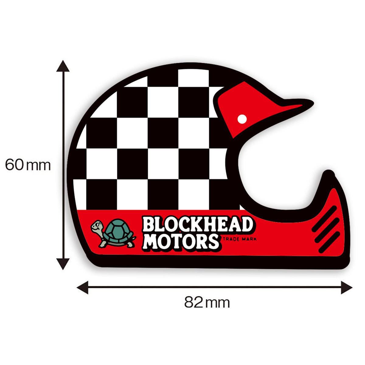 BLOCKHEAD MOTORS Check Helmet Sticker (Off-Road/Blue)