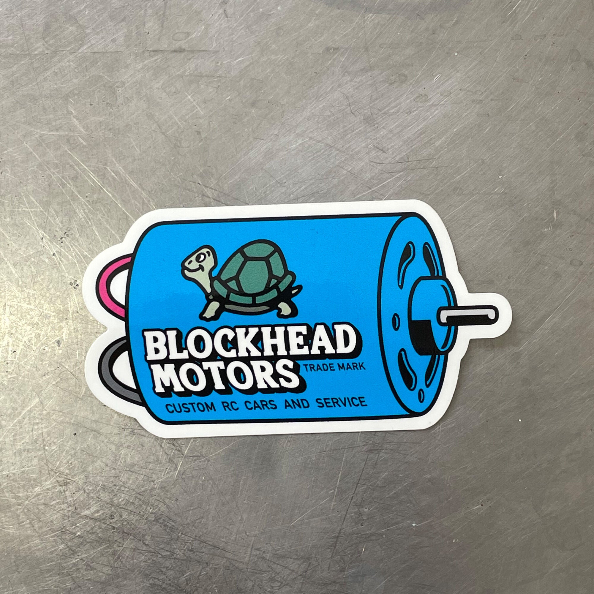 BLOCKHEAD MOTORS Motor Sticker [Blue]