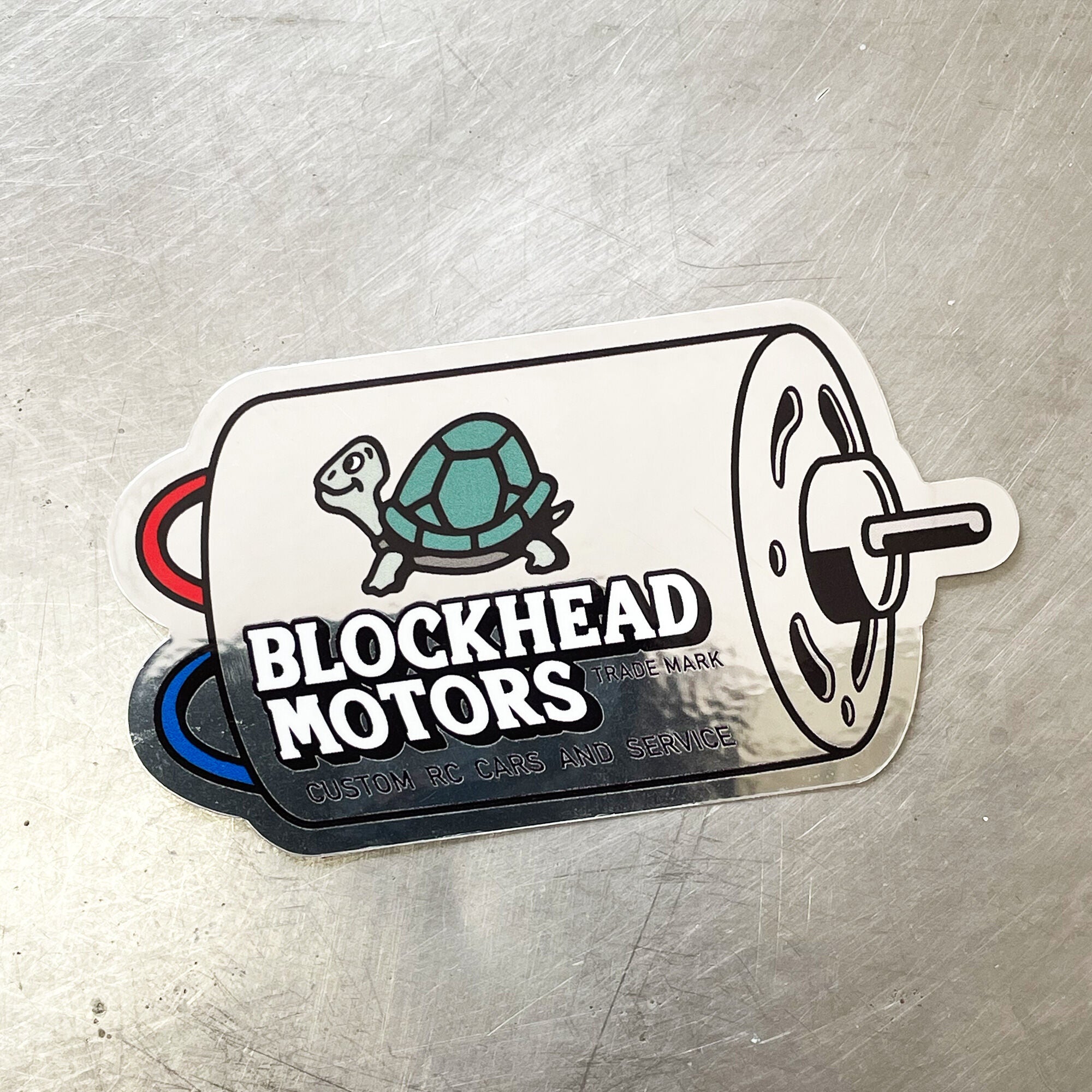 BLOCKHEAD MOTORS Motor Sticker [Silver]