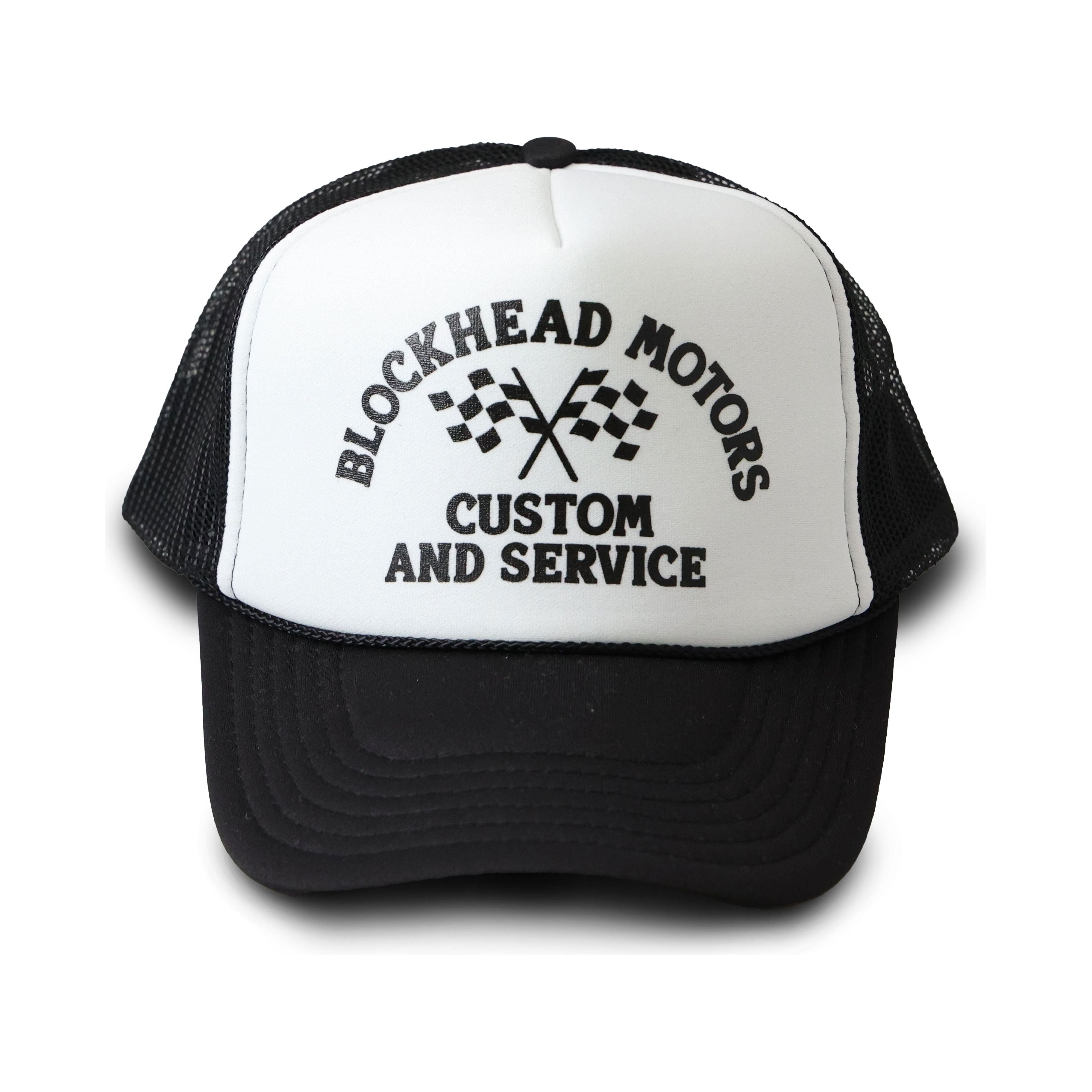 BLOCKHEAD MOTORS Old School Mesh Cap [White x Black]