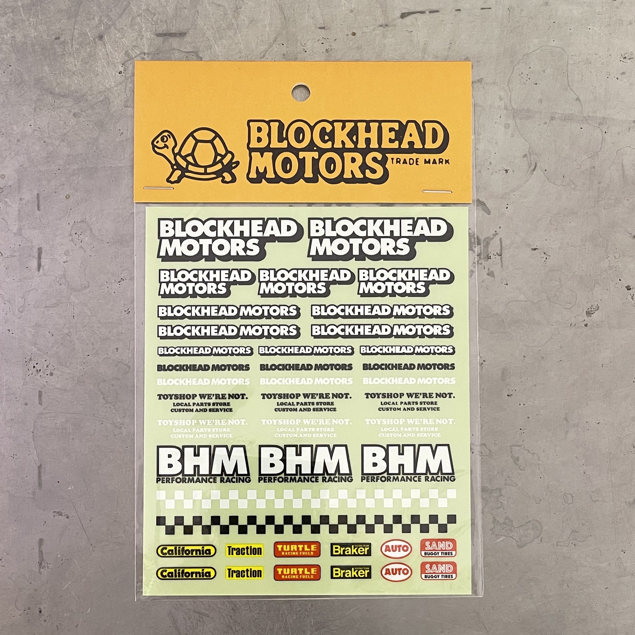 BLOCKHEAD MOTORS 1/32 Gothic Logo