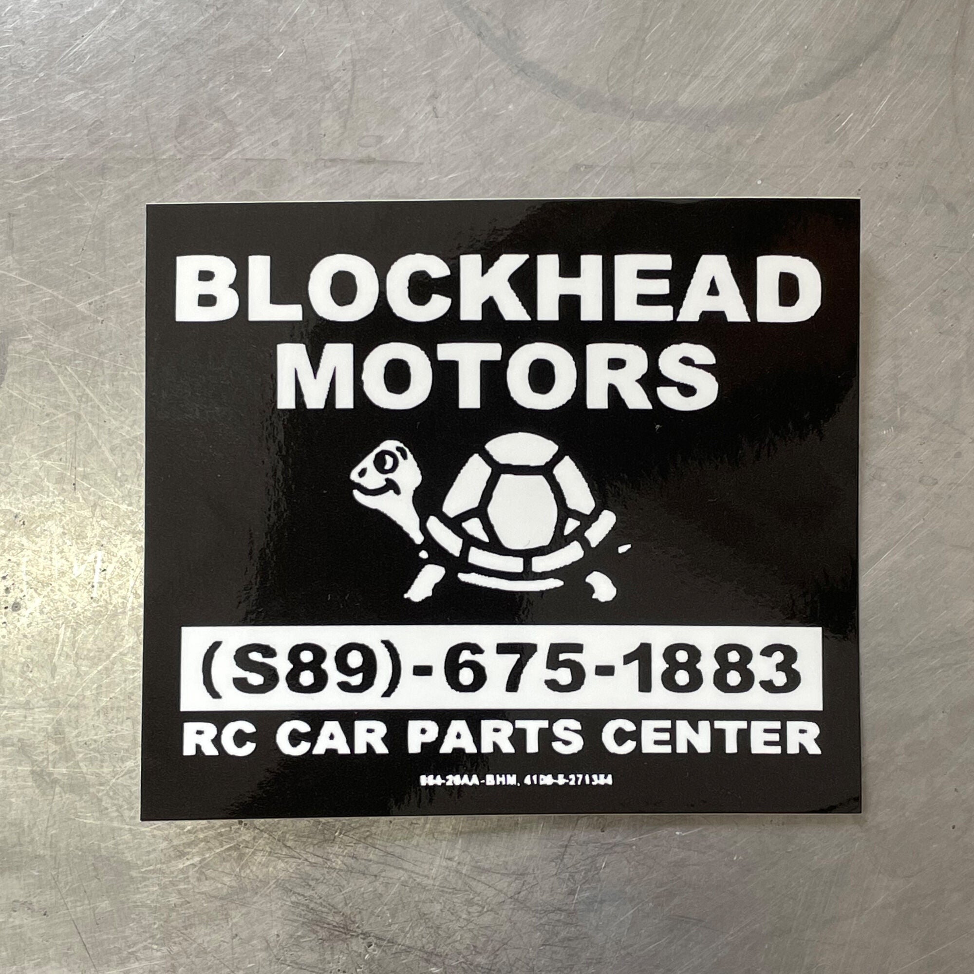 BLOCKHEAD MOTORS Big Label Sticker [Black]