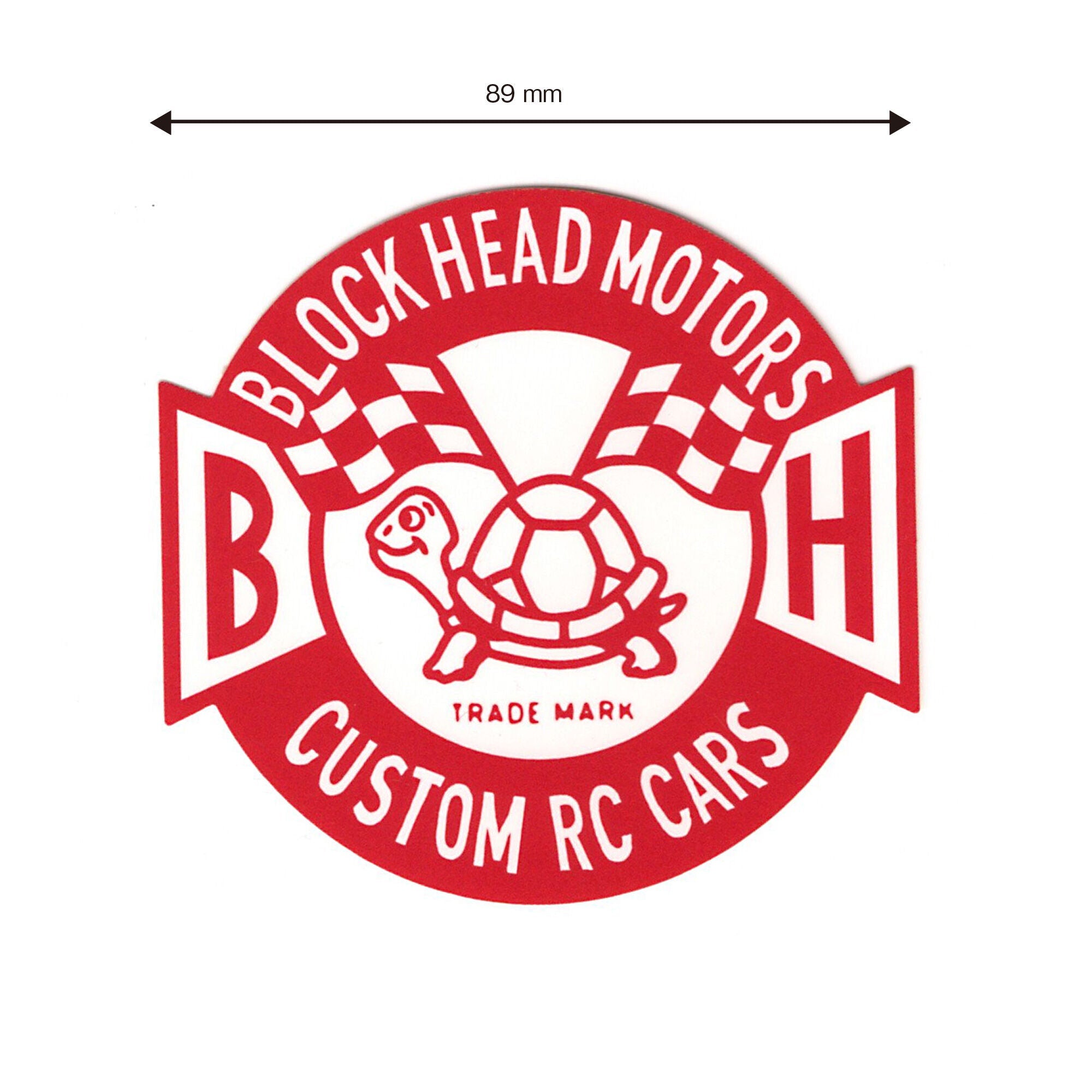 BLOCKHEAD MOTORS Emblem sticker [Red]