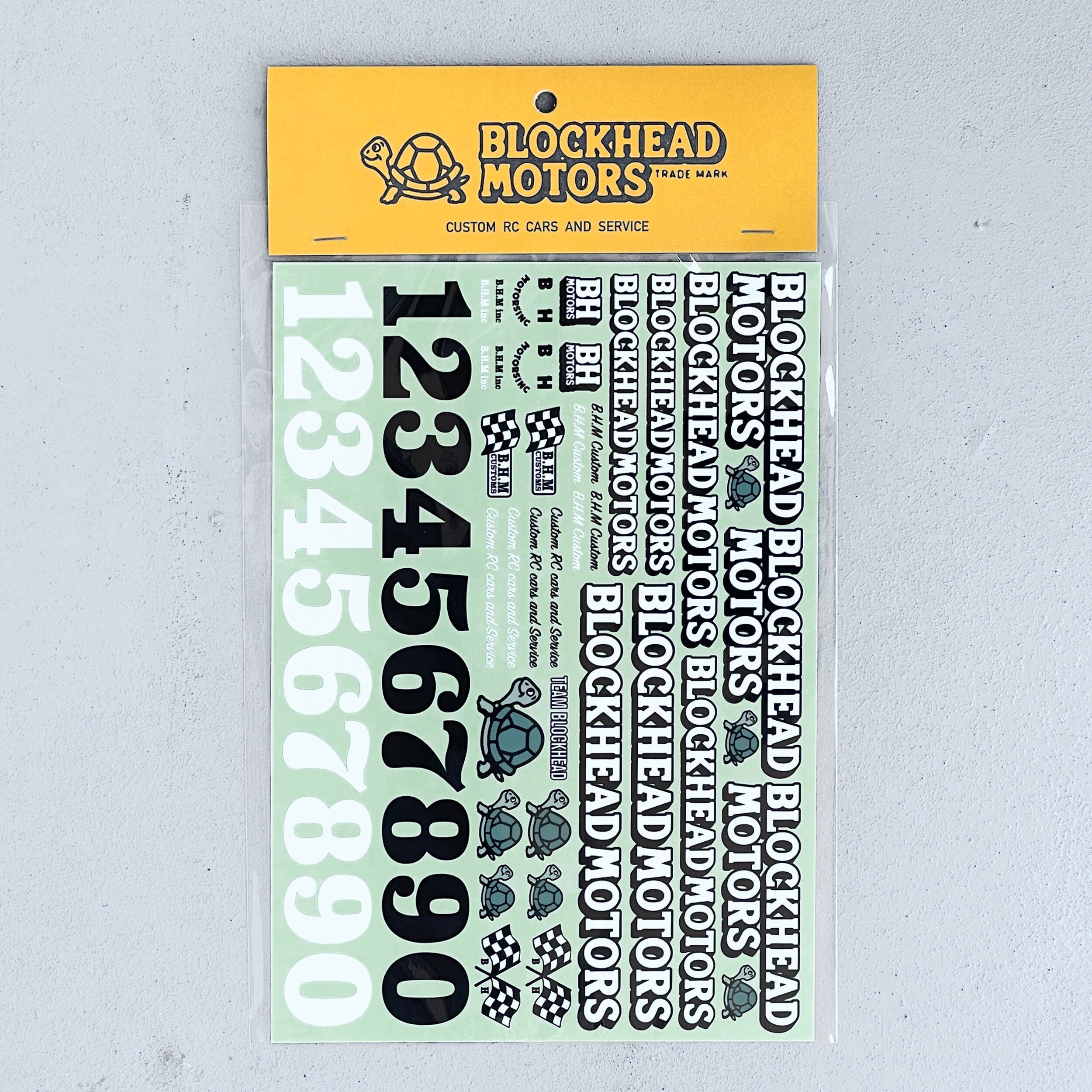 BLOCKHEAD MOTORS Original Decal Sheet Ver.4