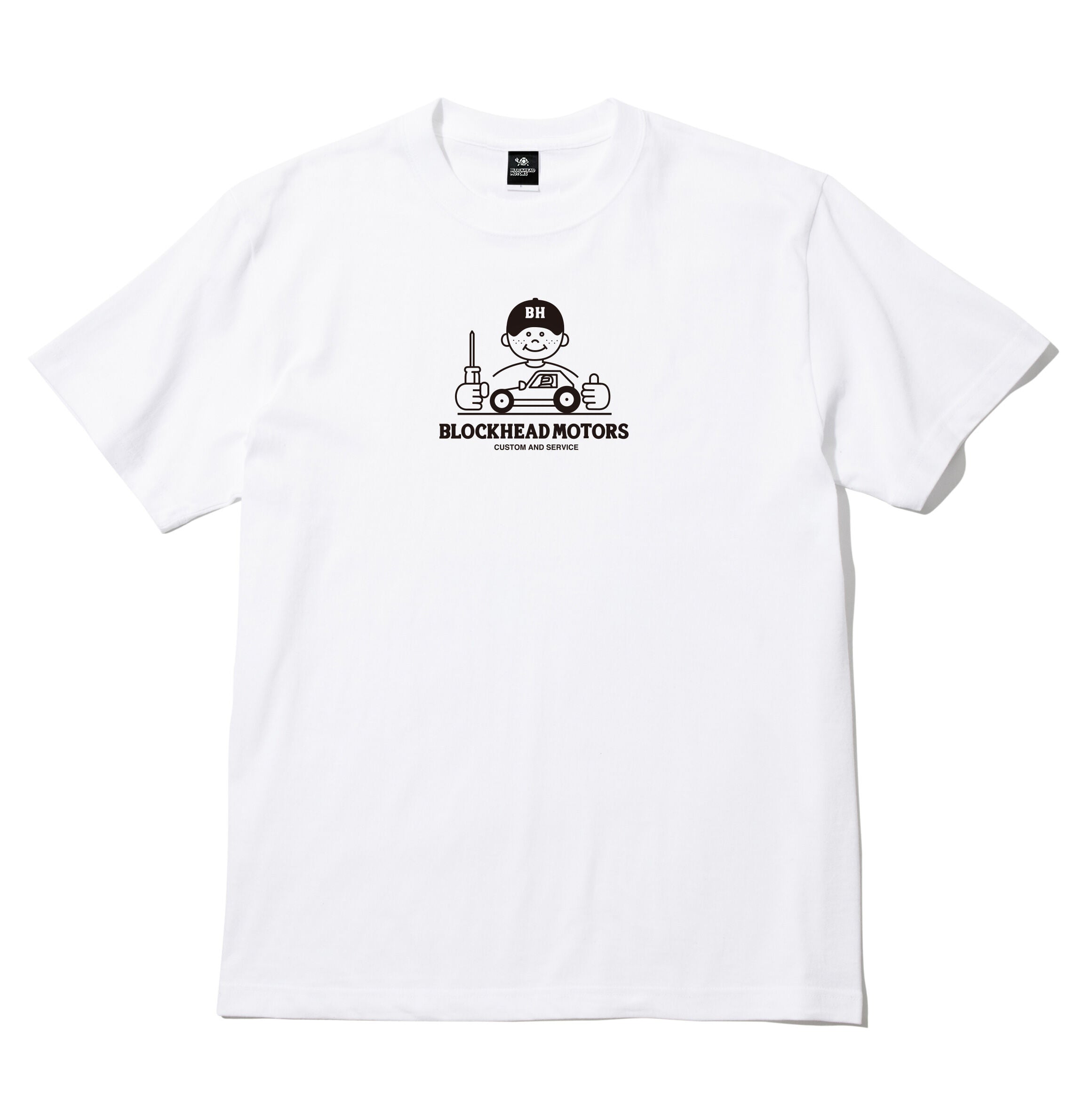 BLOCKHEAD MOTORS RC Boy T-Shirt (White) [XXL]