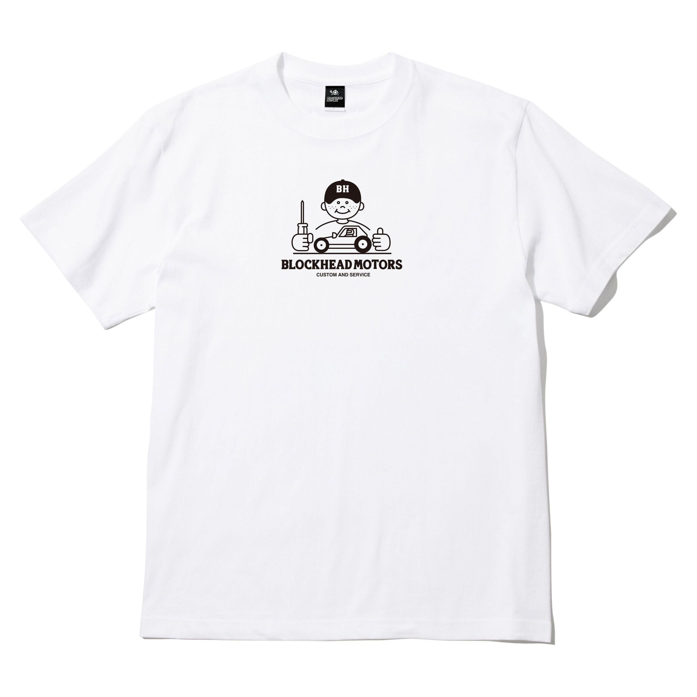 BLOCKHEAD MOTORS RC Boy T-Shirt (White) [XXL]