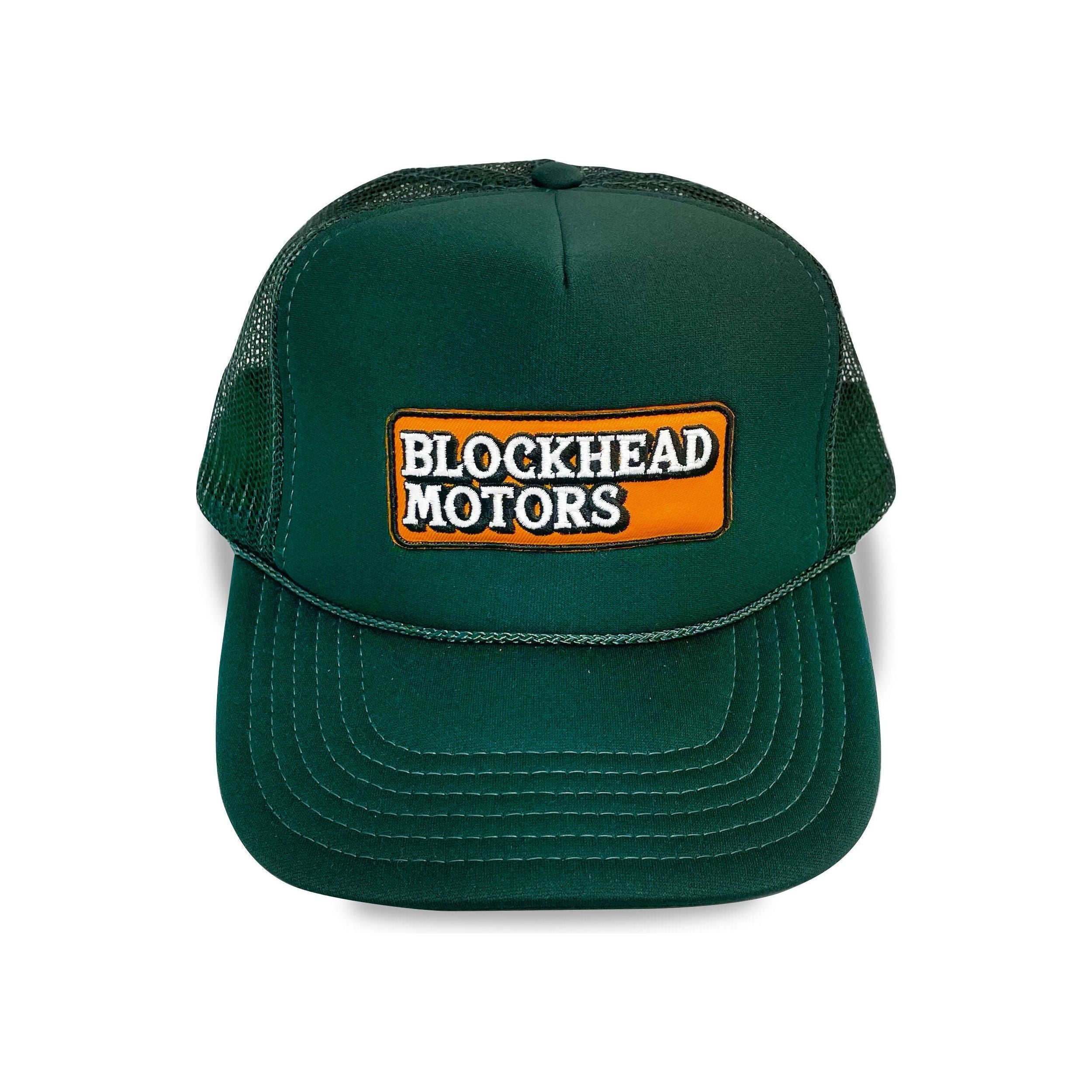 BLOCKHEAD MOTORS Mesh Cap 02/Embroidered Logo [Green]