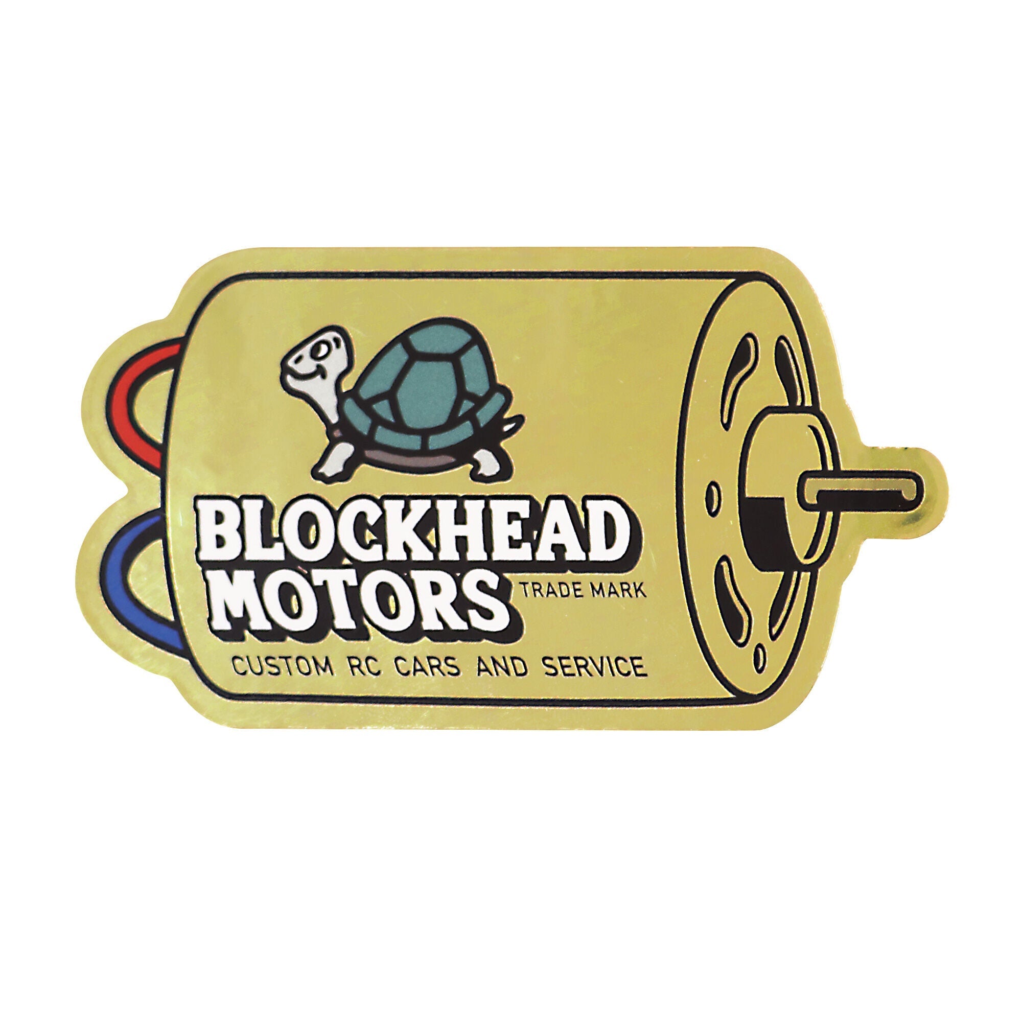 BLOCKHEAD MOTORS Motor Sticker [Gold]