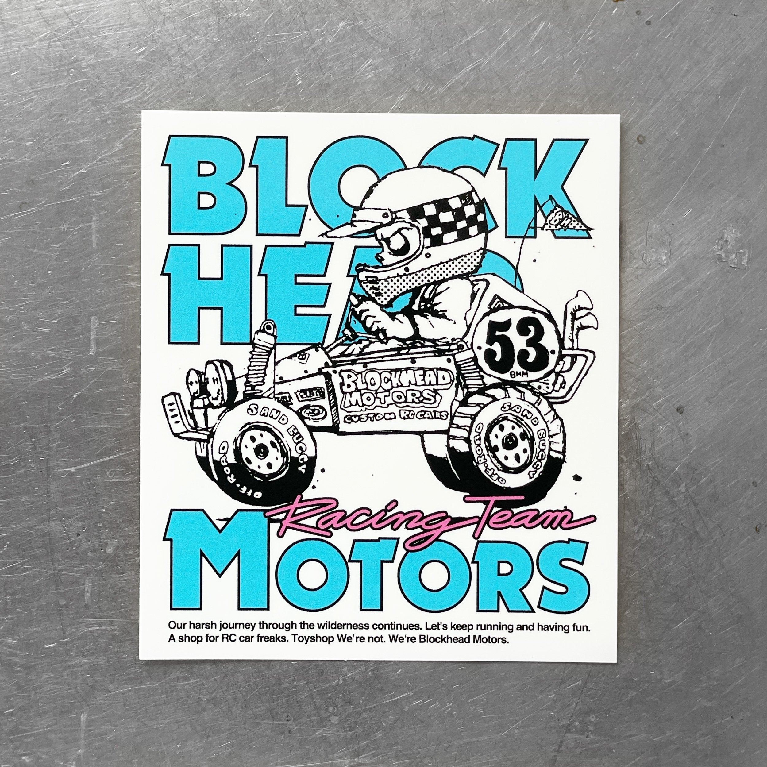 BLOCKHEAD MOTORS Comical Buggy Sticker