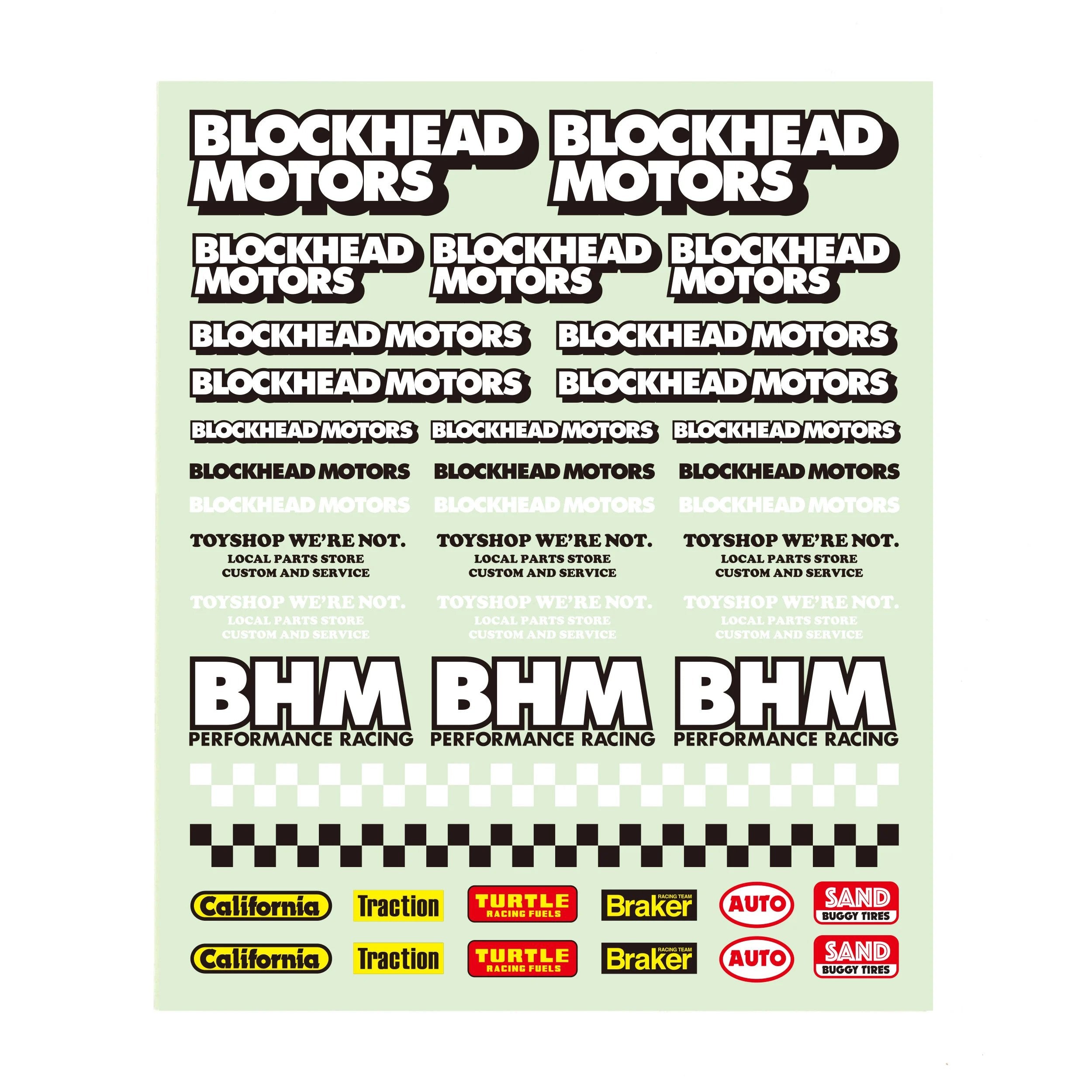 BLOCKHEAD MOTORS 1/32 Gothic Logo