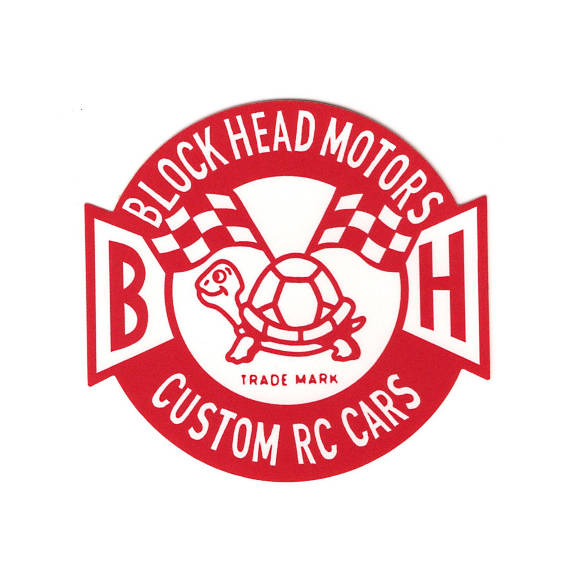 BLOCKHEAD MOTORS Emblem sticker [Red]