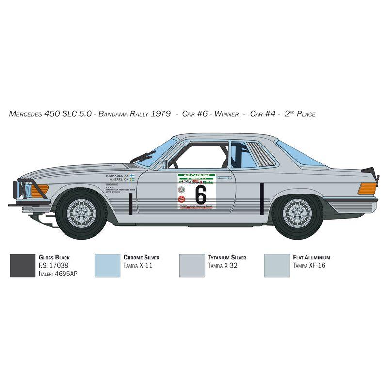 ITALERI 1/24 Mercedes 450 SLC Rallye Bandama 1979