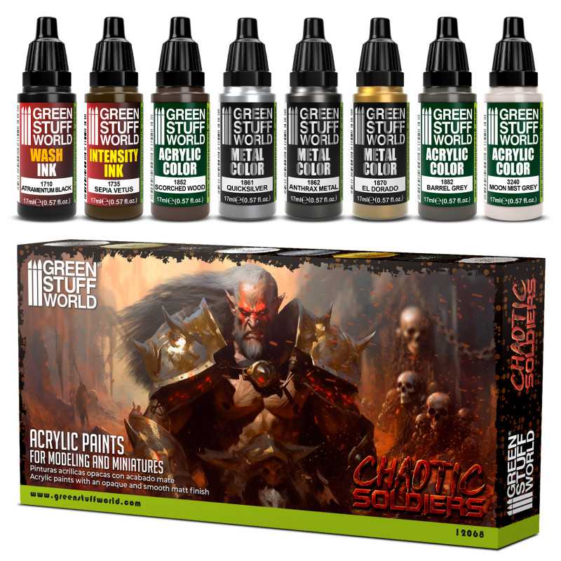 GREEN STUFF WORLD Paint Set - Chaotic Soldiers