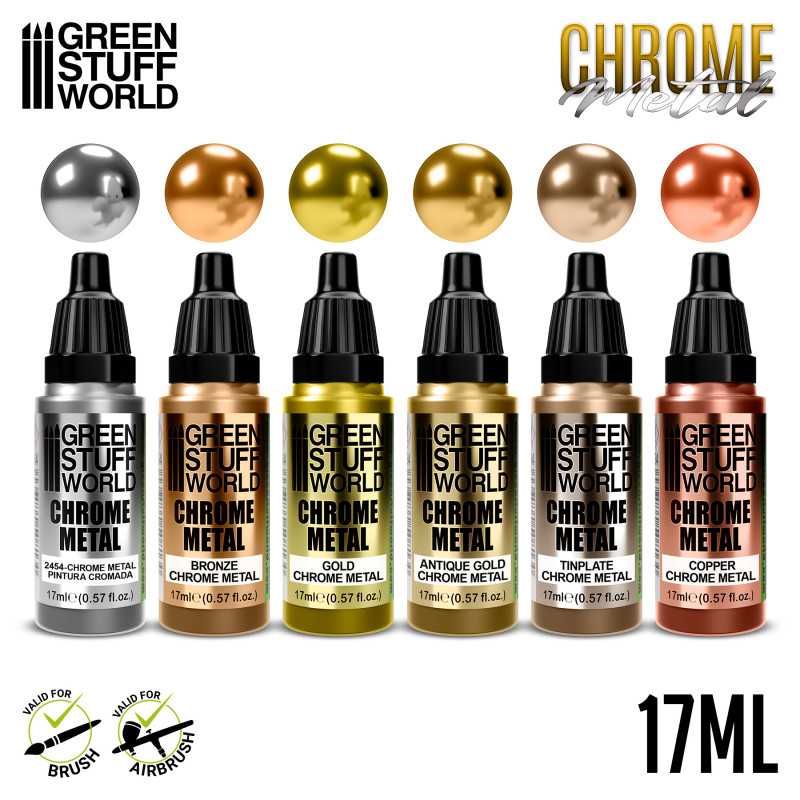 GREEN STUFF WORLD Paint Set - CHROME