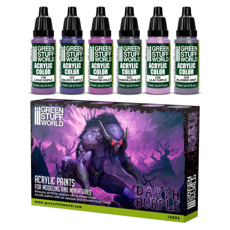 GREEN STUFF WORLD Paint Set - Darth Purple