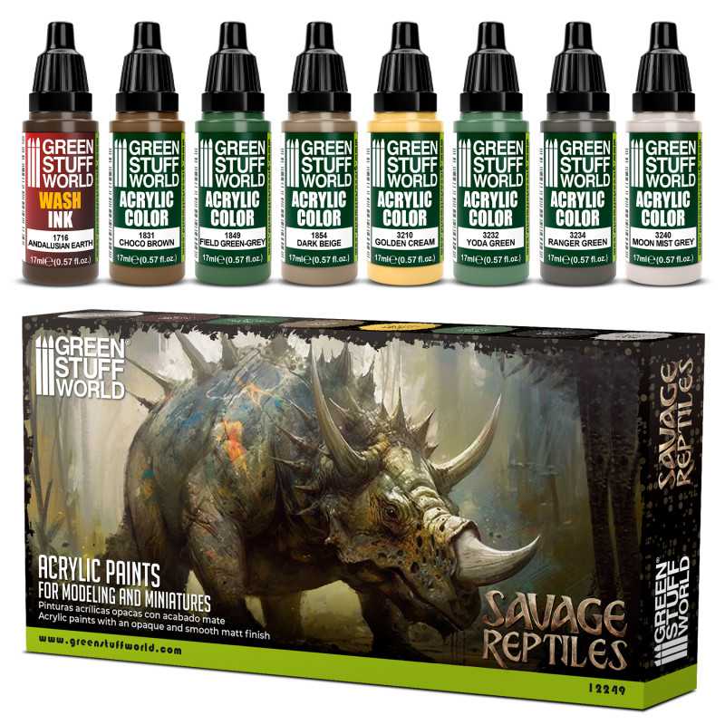 GREEN STUFF WORLD Paint Set - Savage Reptiles