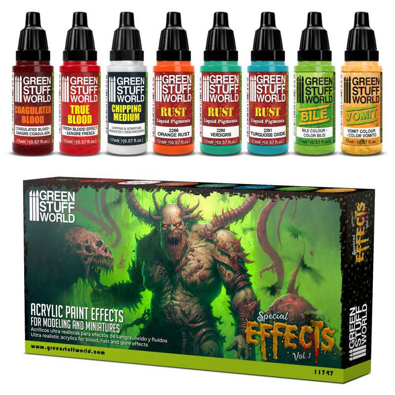 GREEN STUFF WORLD Paint Set - Special Effects Vol. 1