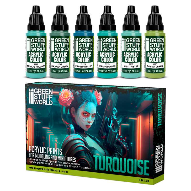 GREEN STUFF WORLD Paint Set - Turquoise