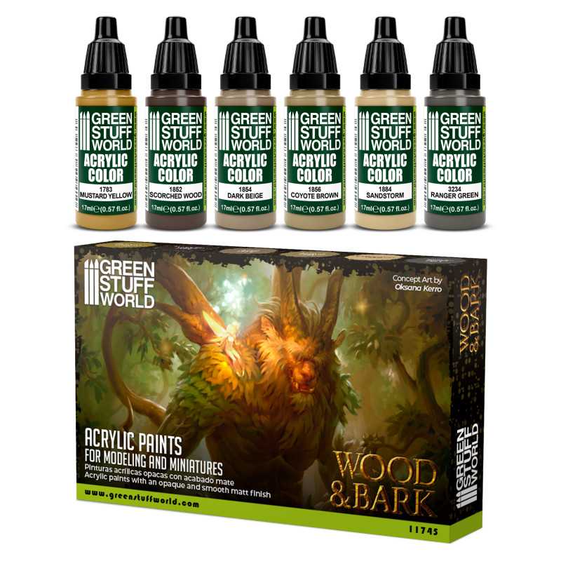 GREEN STUFF WORLD Paint Set - WOOD n BARK