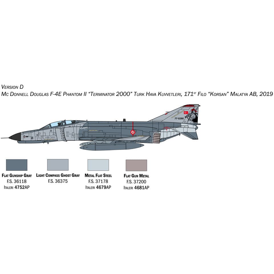 ITALERI 1/72 F-4E/F Phantom II with Super Decal Sheet