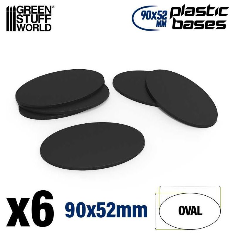 GREEN STUFF WORLD Plastic Bases - Oval Pill 90x52mm AOS