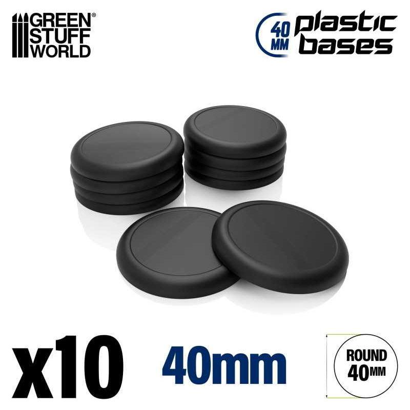 GREEN STUFF WORLD Plastic Bases - Round Lip 40mm