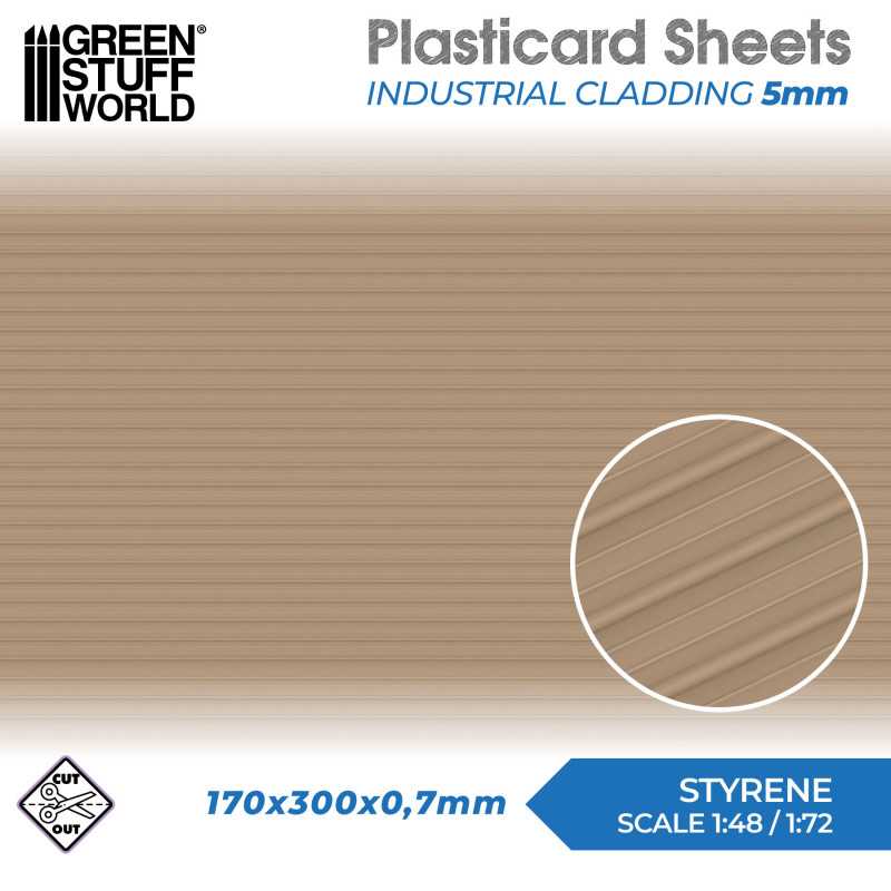 GREEN STUFF WORLD Plasticard - Industrial Cladding 5mm