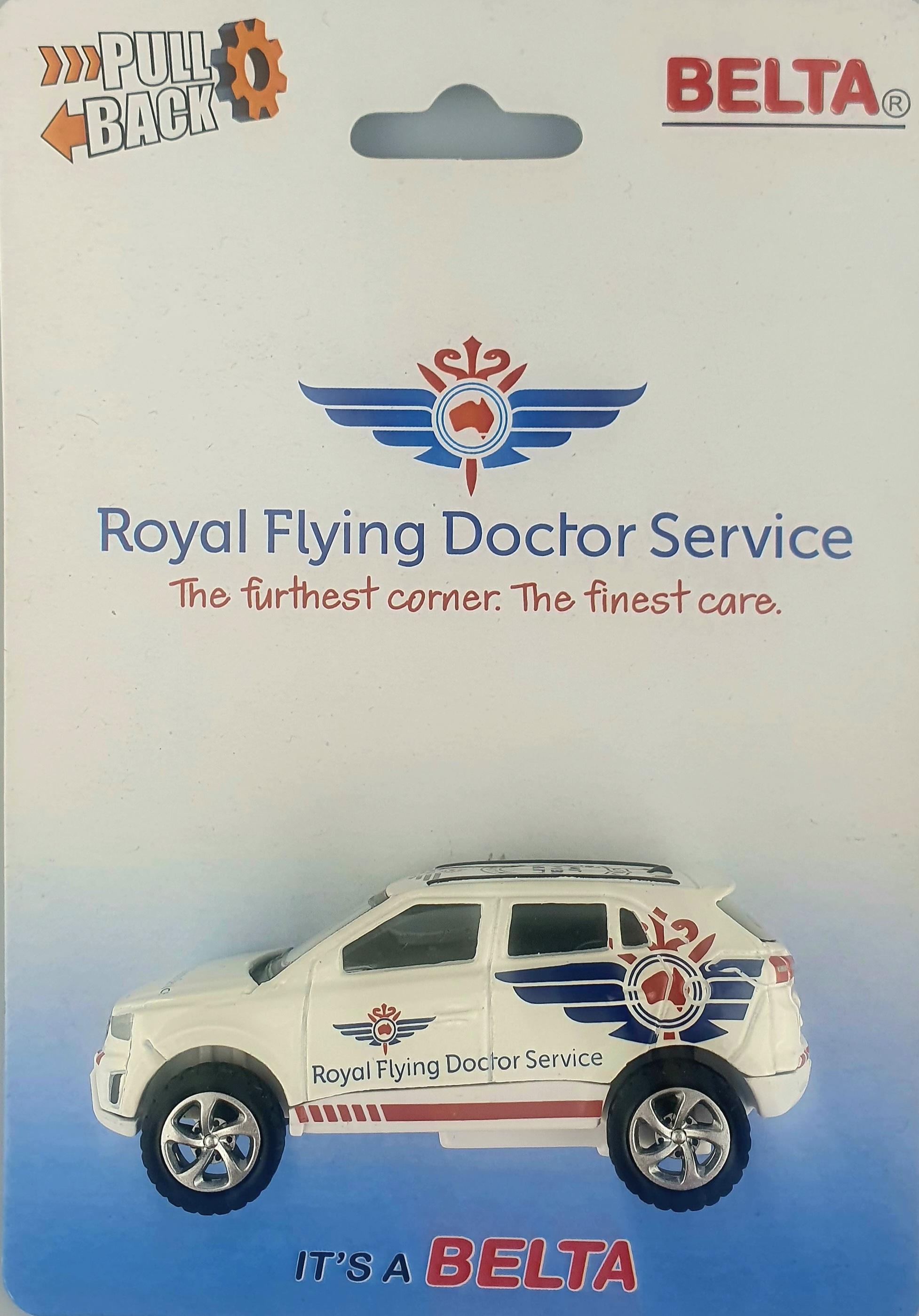 BELTA BRANDS DIE CAST ROYAL FLYING DOCTOR SUV PULLBACK SCALE 1:60