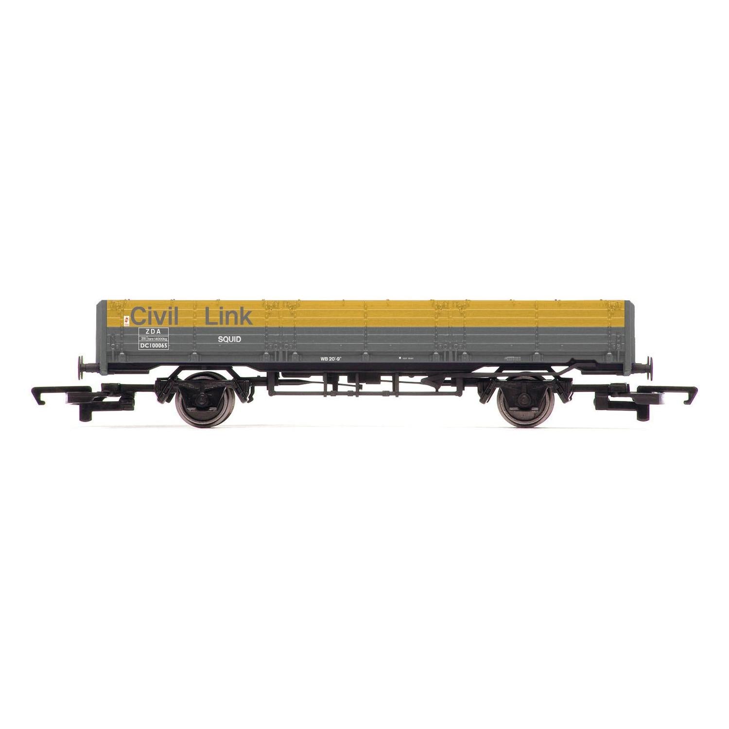 HORNBY OO RailRoad Civil Link, 'ZDA' 45 Ton Open 'Squid' Wagon, 100065 - Era 8