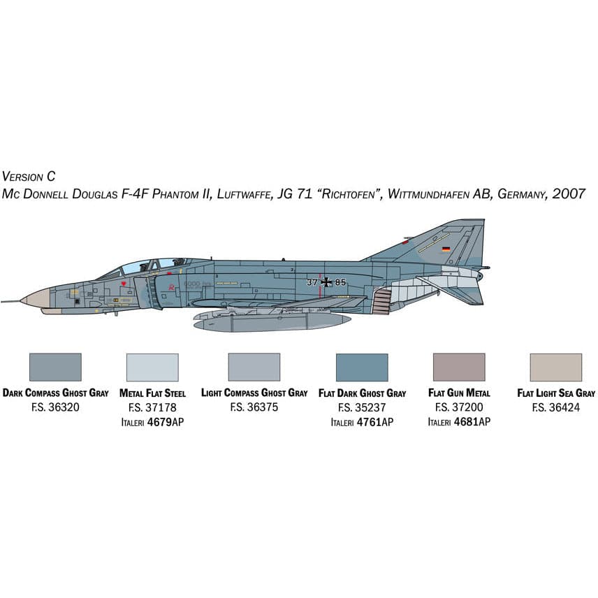 ITALERI 1/72 F-4E/F Phantom II with Super Decal Sheet